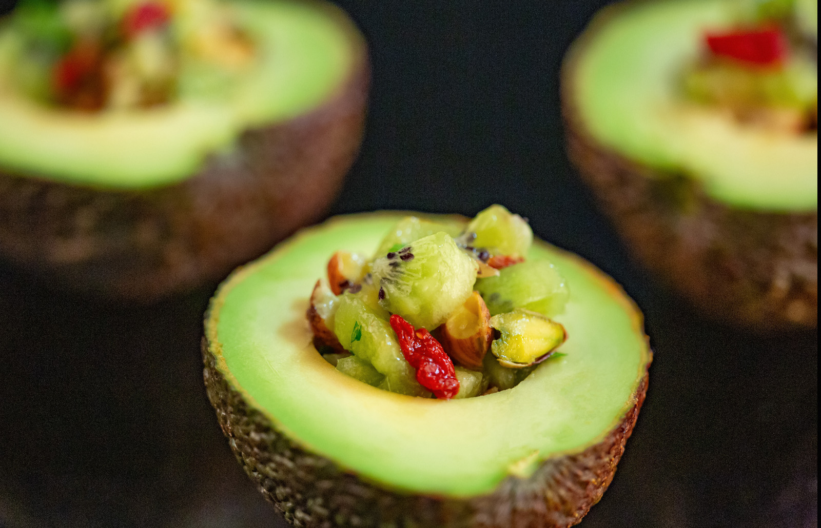 recette avocats aux Kiwi de l'Adour