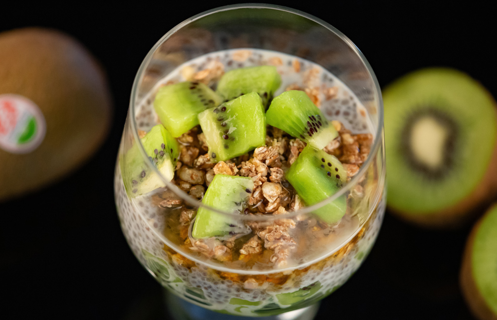 Une recette de pudding Chia et Kiwi de l'Adour