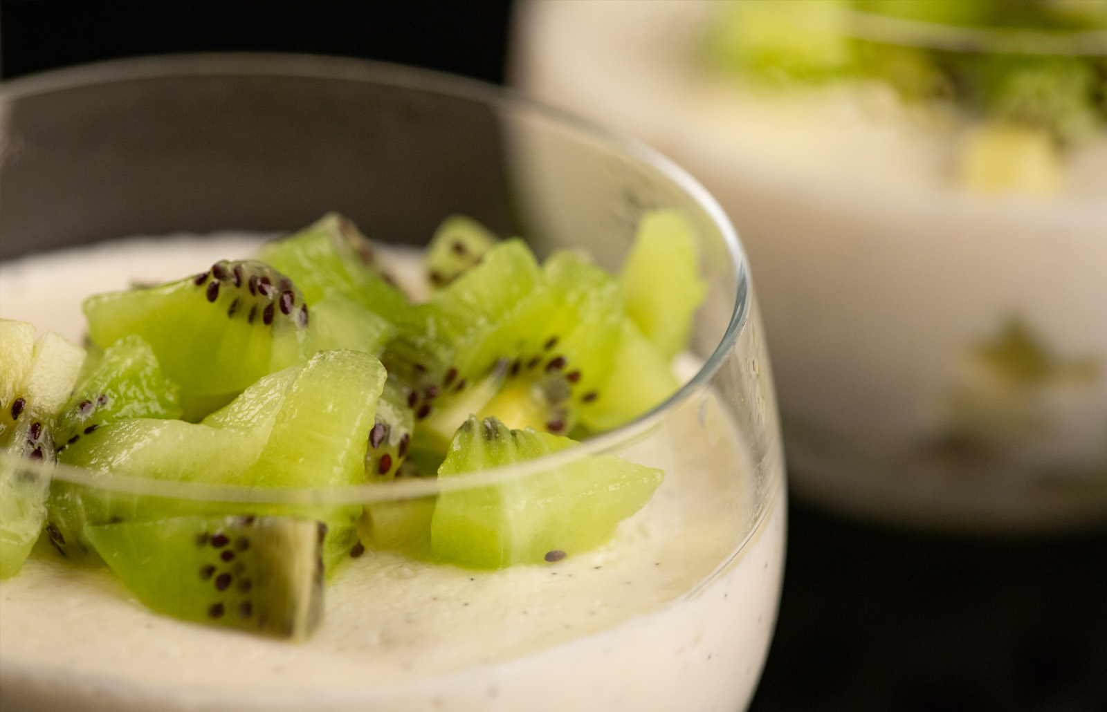 Panna Cotta au Kiwi de l'Adour iGP et Label Rouge